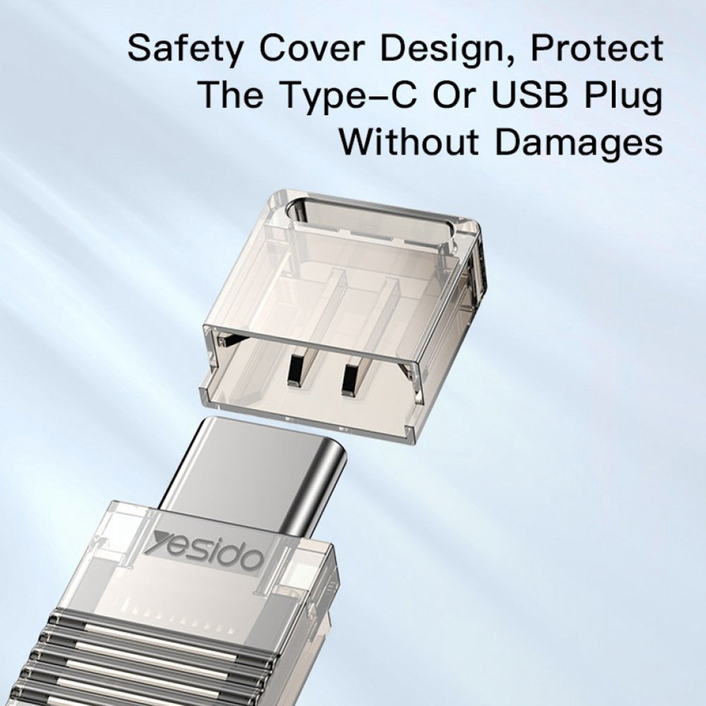 USB / USB-C Card Reader Yesido GS21, microSD, Transparent