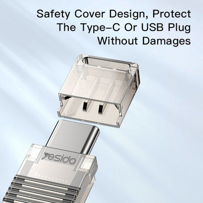 USB / USB-C Card Reader Yesido GS21, microSD, Transparent
