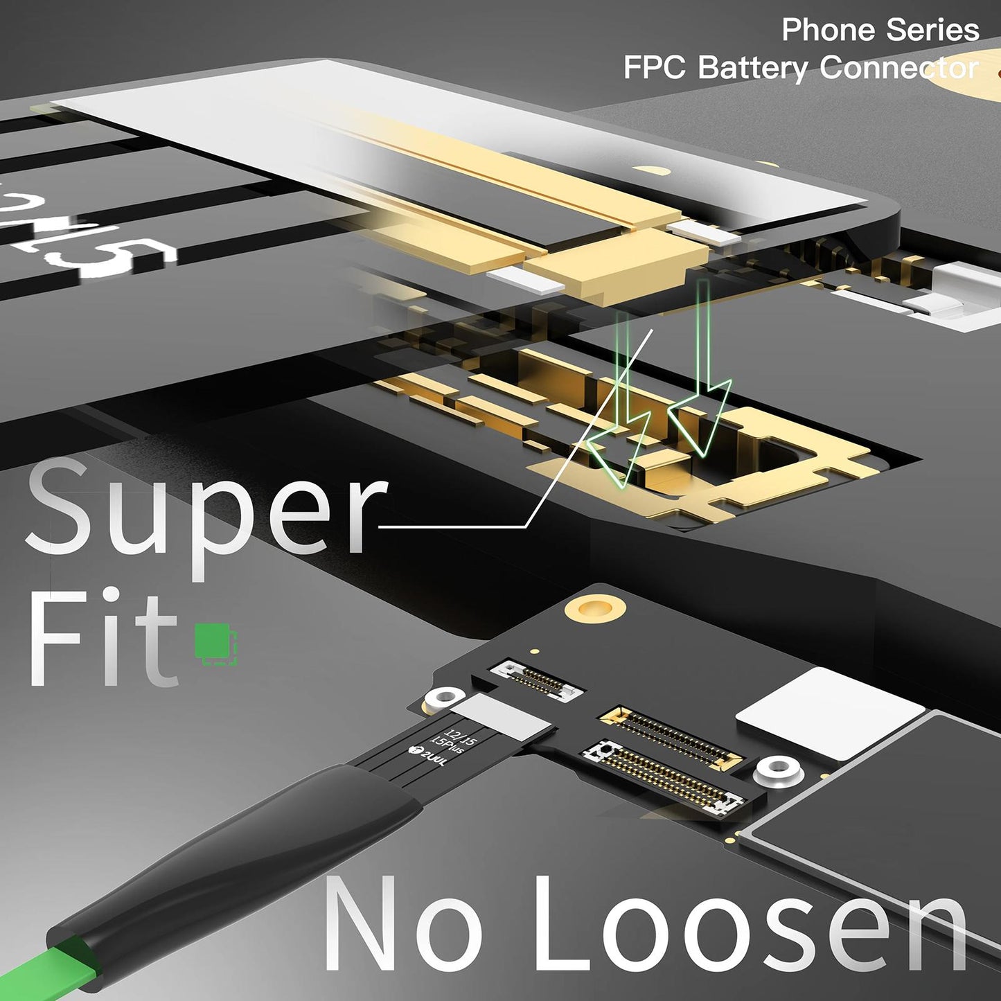 FPC konektor 2UUL BT03 za baterijo Apple iPhone 6 - 16 Pro Max serija