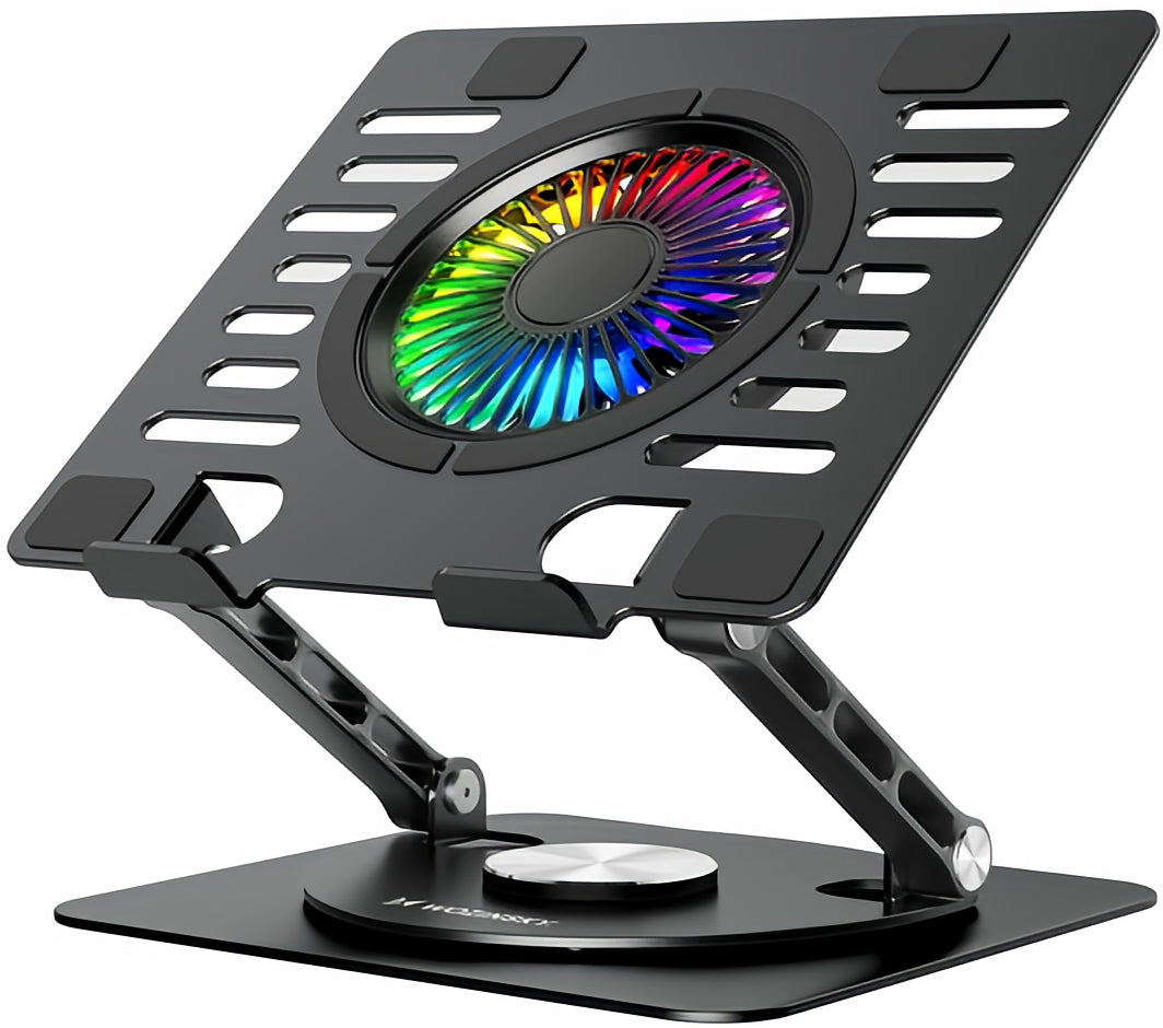 WZK CoolBase Laptop Cooler 10-inch–16-inch, RGB, Black