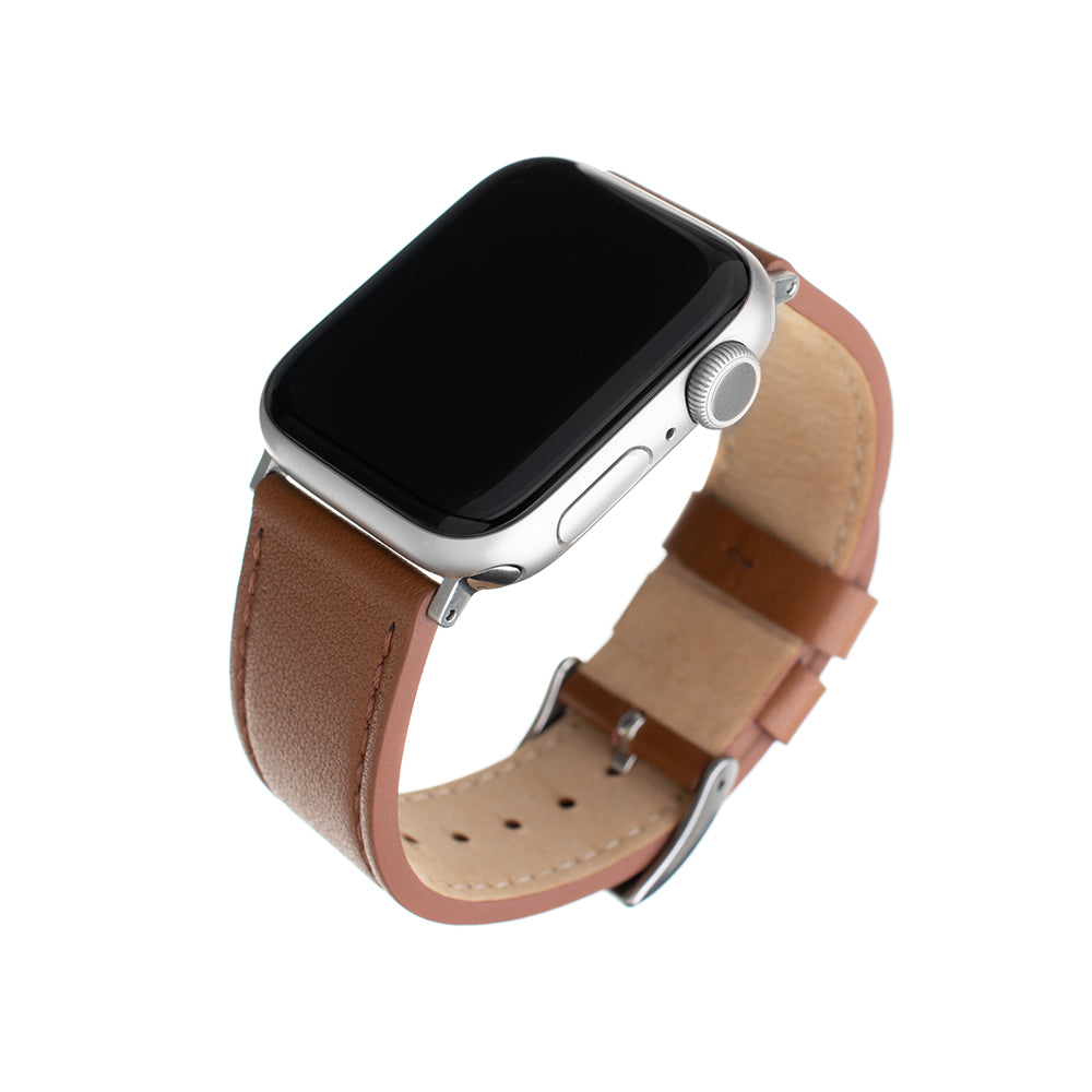 Pas Fixed Leather za Apple Watch 49mm / 46mm / 45mm / 44mm / 42mm Series, Rjava