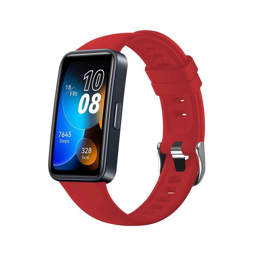 Pas Fixed Silicone za Huawei Band 10 / 9 / 8, Rdeča