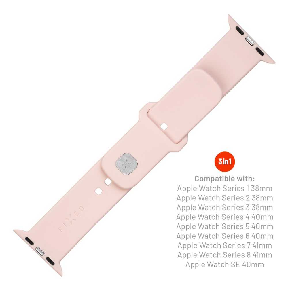 Pas Fixed Silicone Sporty za Apple Watch 42mm / 41mm / 40mm / 38mm Series, Roza