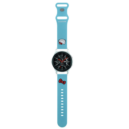 Pas Hello Kitty Silicone Kitty Head za Samsung Galaxy Watch / Huawei Watch 46mm / 45mm / 41mm Series, Modra.