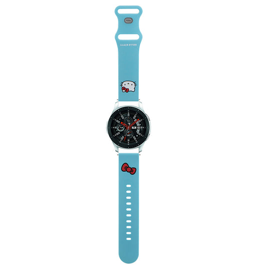 Pas Hello Kitty Silicone Kitty Head za Samsung Galaxy Watch / Huawei Watch 46mm / 45mm / 41mm Series, Modra.