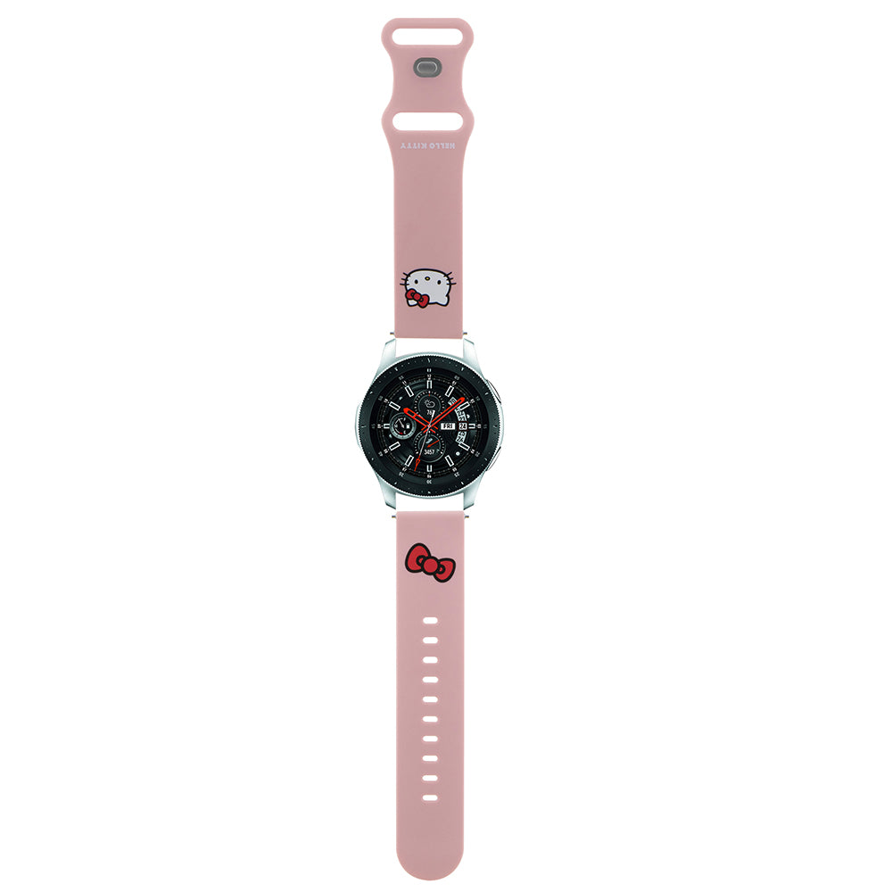 Pas Hello Kitty Silicone Kitty Head za Samsung Galaxy Watch / Huawei Watch 46mm / 45mm / 41mm Series, Roza