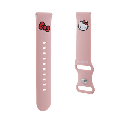 Pas Hello Kitty Silicone Kitty Head za Samsung Galaxy Watch / Huawei Watch 46mm / 45mm / 41mm Series, Roza