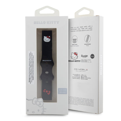 Pas Hello Kitty Silicone Kitty Head za Samsung Galaxy Watch / Huawei Watch Series, Črna