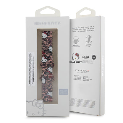 Pas Hello Kitty Silicone Tags Graffiti za Samsung Galaxy Watch / Huawei Watch Series, Roza