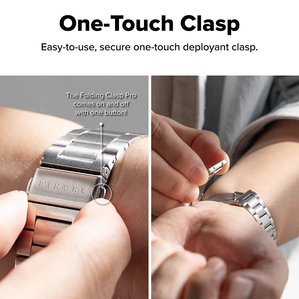 Pas Ringke Metal One Air za Apple Watch 49mm / 46mm / 45mm / 44mm Series, Srebrn.