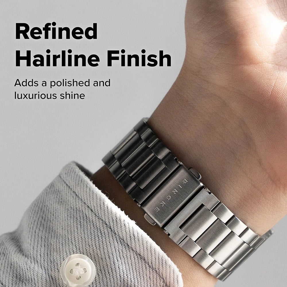 Pas Ringke Metal One Air za Apple Watch 49mm / 46mm / 45mm / 44mm Series, Srebrn.