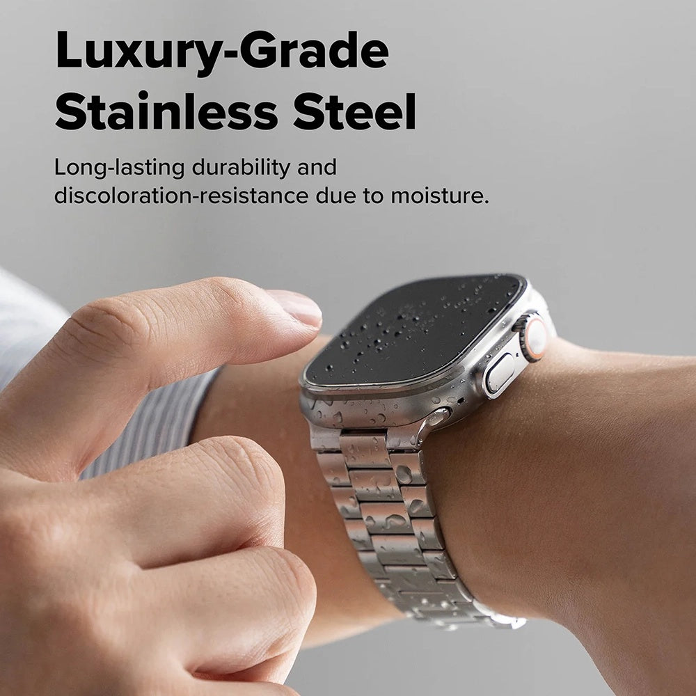 Pas Ringke Metal One Air za Apple Watch 49mm / 46mm / 45mm / 44mm Series, Srebrn.