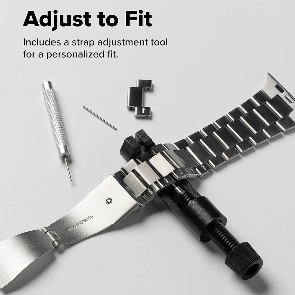 Pas Ringke Metal One Air za Apple Watch 49mm / 46mm / 45mm / 44mm Series, Srebrn.