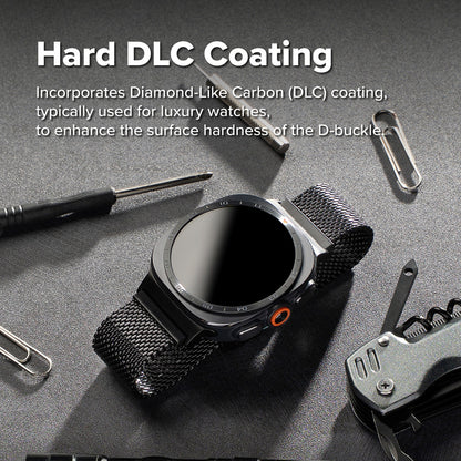 Pašček Ringke Metal One Mesh za Samsung Galaxy Watch Ultra2, črn