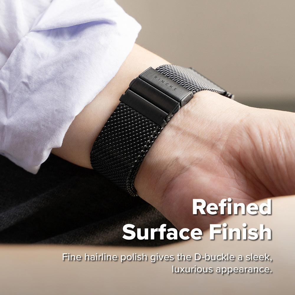 Pašček Ringke Metal One Mesh za Samsung Galaxy Watch Ultra2, črn