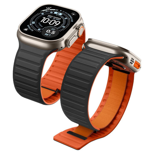 Trak Spigen Athlex Air M za Apple Watch 49mm / 46mm / 45mm / 44mm serije, črno oranžen AMP11534