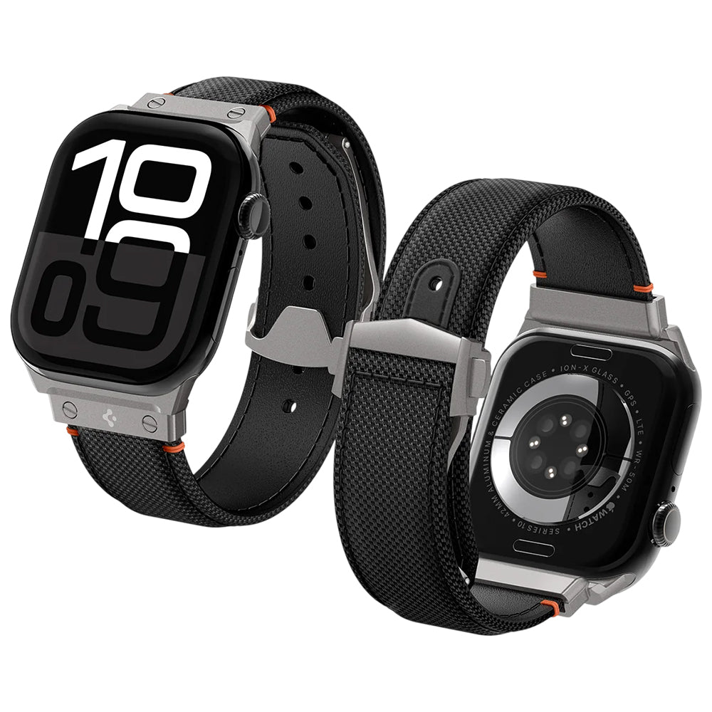 Trak Spigen Classic Fit za Apple Watch 49mm / 46mm / 45mm / 44mm / 42mm serije, črna AMP09304