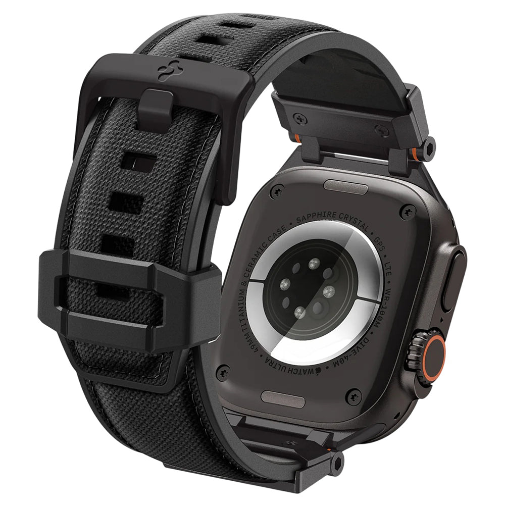Trak Spigen DuraPro Armor za Apple Watch 49mm / 46mm / 45mm / 44mm / 42mm serije, črna AMP06065