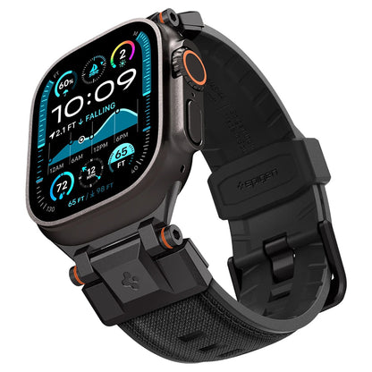 Trak Spigen DuraPro Armor za Apple Watch 49mm / 46mm / 45mm / 44mm / 42mm serije, črna AMP06065