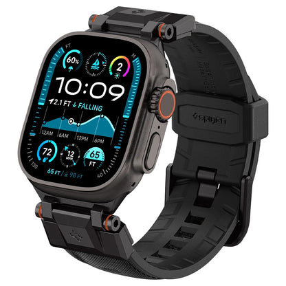 Trak Spigen DuraPro Armor za Apple Watch 49mm / 46mm / 45mm / 44mm / 42mm serije, črna AMP06065