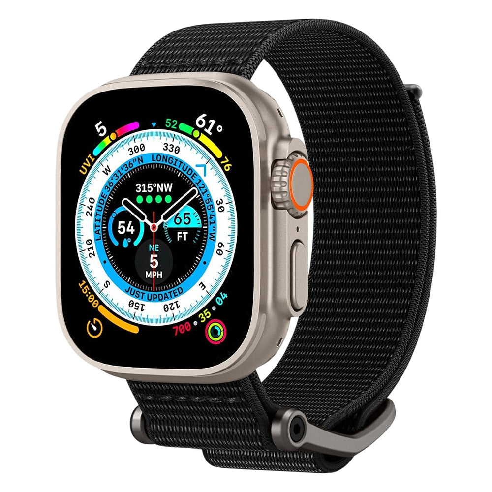 Trak Spigen DuraPro Flex za Apple Watch 49mm / 46mm / 45mm / 44mm serije, črna AMP02465