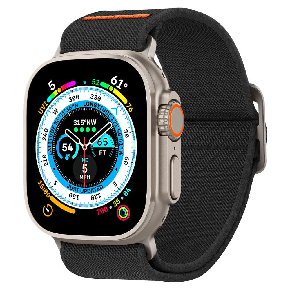 Pas Spigen Fit Lite Ultra za Apple Watch 49mm / 46mm / 45mm / 44mm / 42mm Series, črn AMP05983