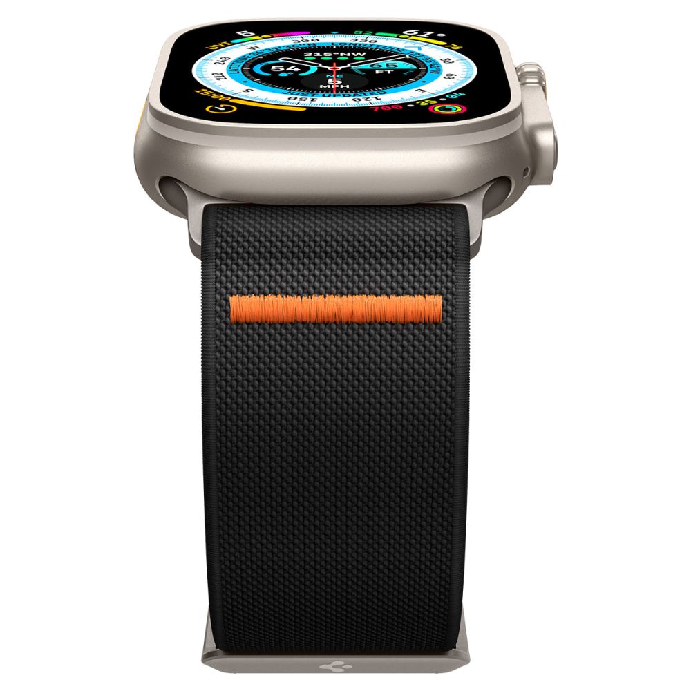 Pas Spigen Fit Lite Ultra za Apple Watch 49mm / 46mm / 45mm / 44mm / 42mm Series, črn AMP05983