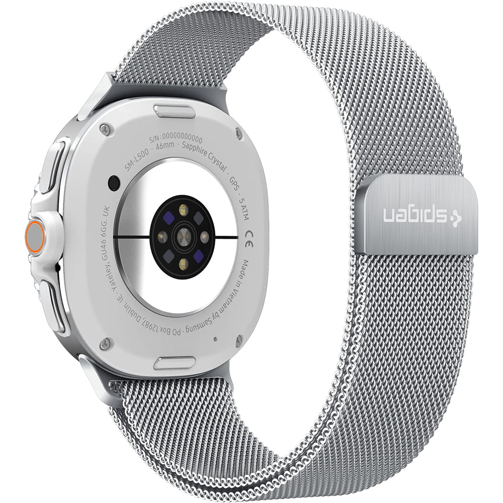 Spigen Metal Fit Strap for Samsung Galaxy Watch9 / Watch8 / Watch8 Classic Series, Silver AMP10121