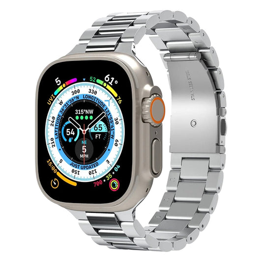 Pašček Spigen Modern Fit 316L za Apple Watch 49mm / 46mm / 45mm / 44mm / 42mm serije, srebrn AMP06356