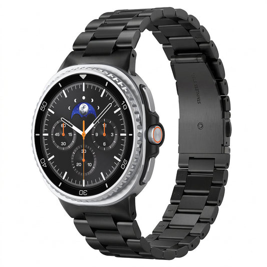 Pašček Spigen Modern Fit 316L za Samsung Galaxy Watch9 / Watch8 / Watch8 Classic Series, Črn AMP11608