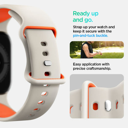 Pas Spigen Nano Pop za Apple Watch 42mm / 41mm / 40mm / 38mm Series, Bež