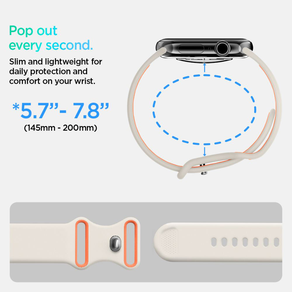 Pas Spigen Nano Pop za Apple Watch 42mm / 41mm / 40mm / 38mm Series, Bež