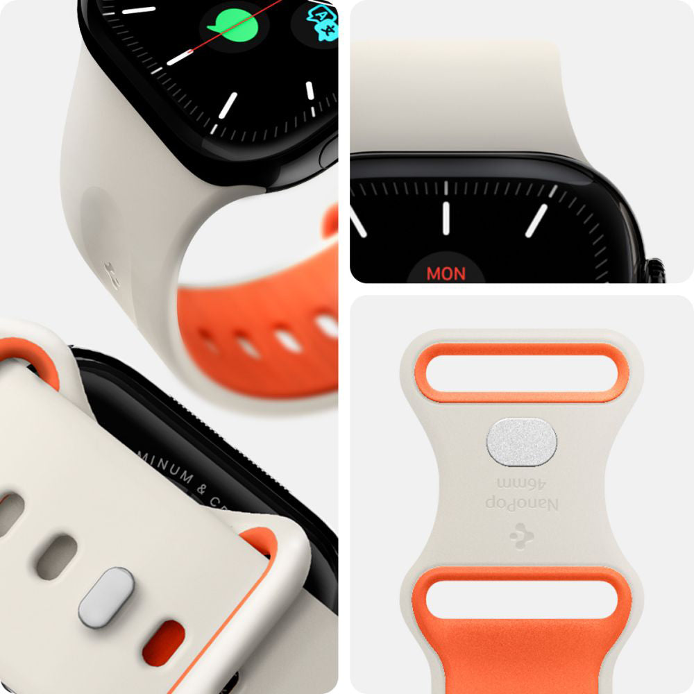 Pas Spigen Nano Pop za Apple Watch 42mm / 41mm / 40mm / 38mm Series, Bež