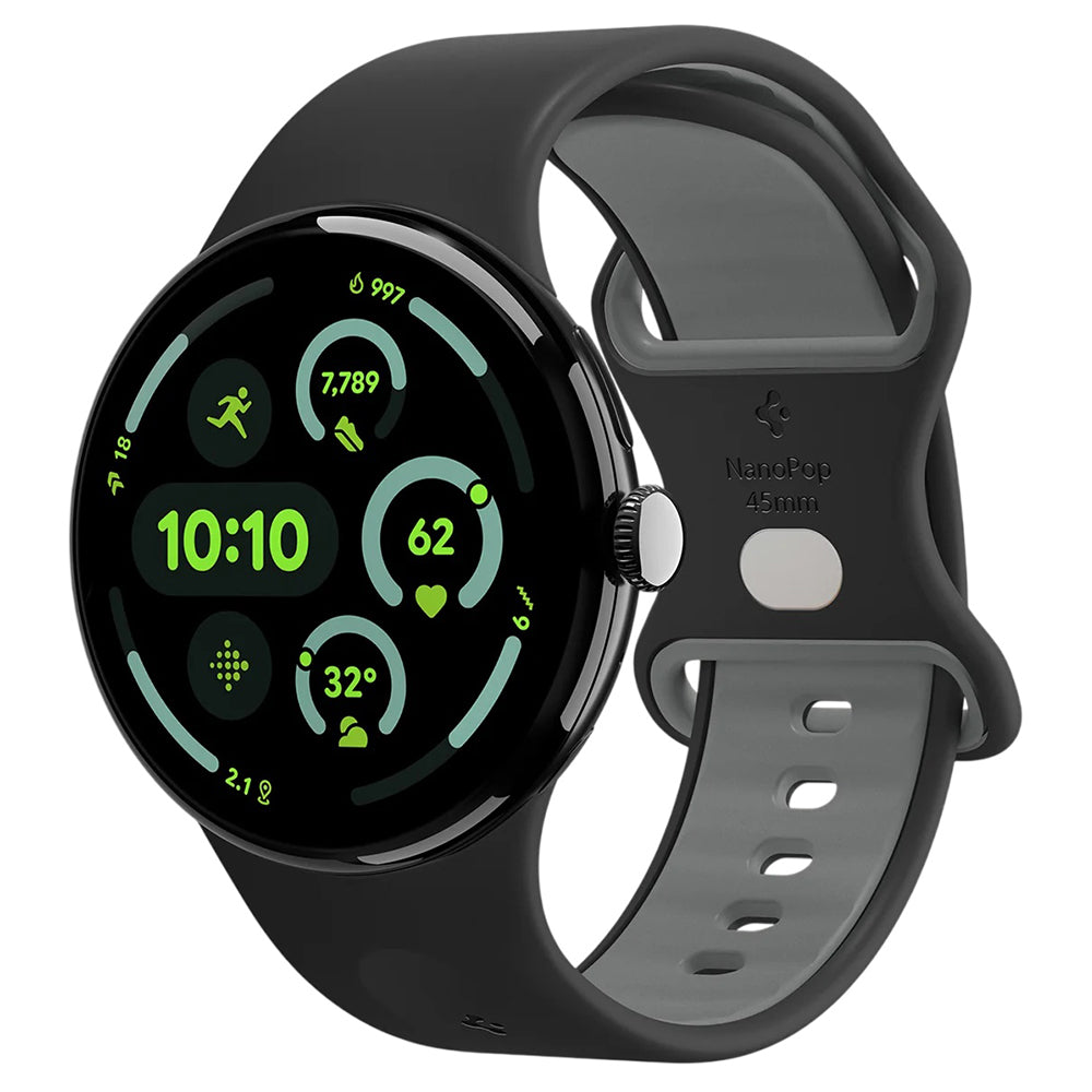 Pašček Spigen Nano Pop za Google Pixel Watch 45mm serijo, črn AMP09491