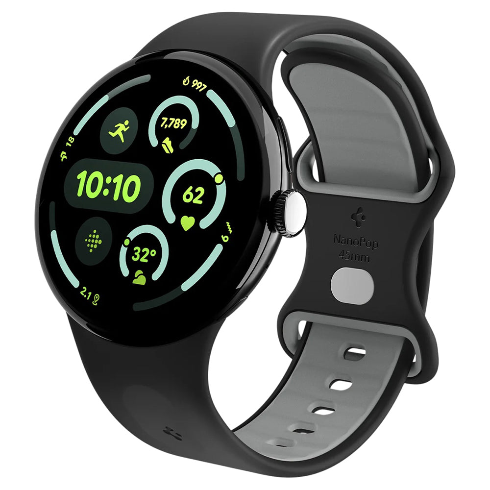 Pašček Spigen Nano Pop za Google Pixel Watch 45mm serijo, črn AMP09491