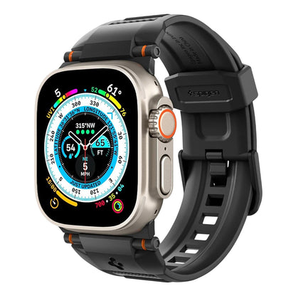 Spigen Rugged Band for Apple Watch 49mm / 46mm / 45mm / 44mm Series, Matte Black AMP02854