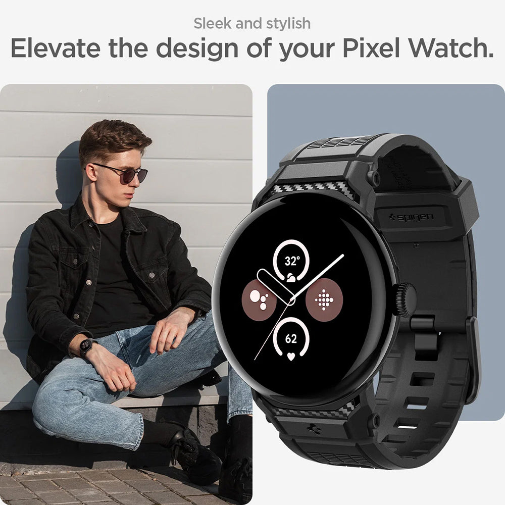 Trak Spigen Rugged za Google Pixel Watch 45mm Series, črna AMP07600