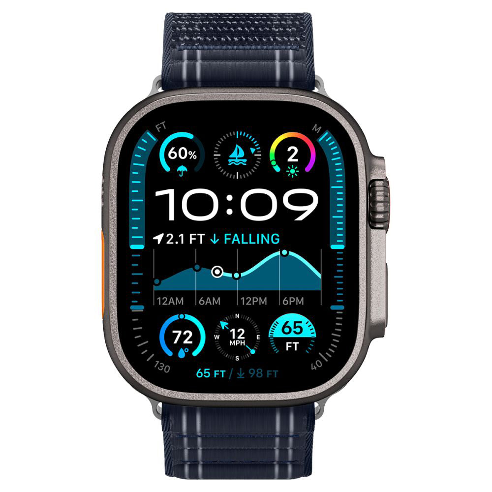 Pašček Spigen WBF0 za Apple Watch 49mm / 46mm / 45mm / 44mm serije, temno moder AMP10143