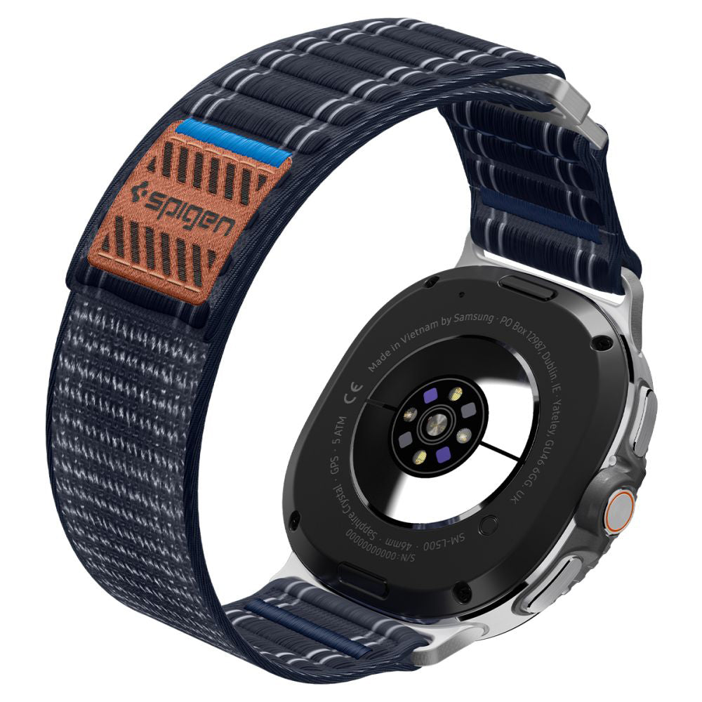 Pašček Spigen WBF0 za Samsung Galaxy Watch8 / Watch8 Classic Series, temno moder AMP10155