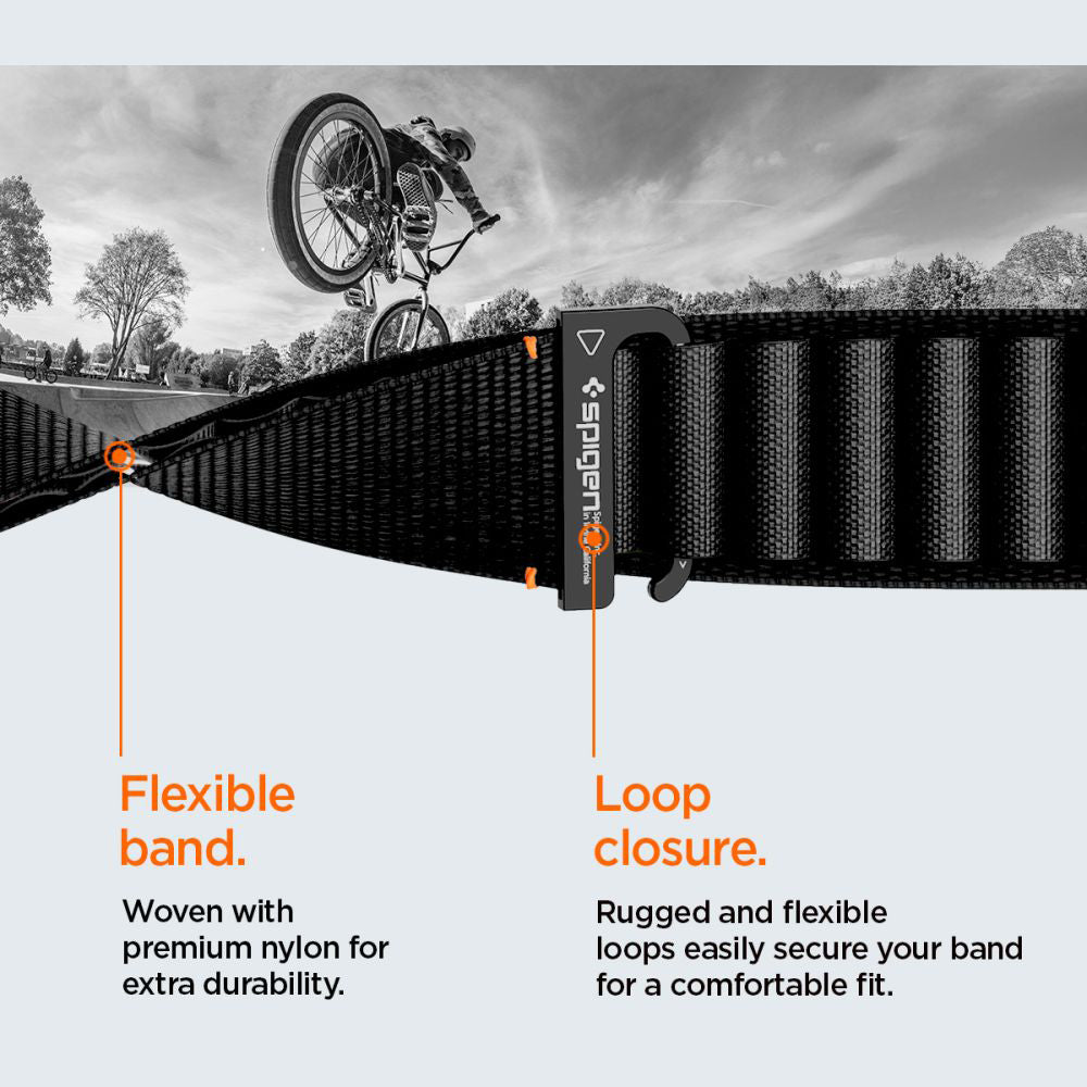 Pas Spigen WBF1 za Apple Watch 49mm / 46mm / 45mm / 44mm Series, Črna