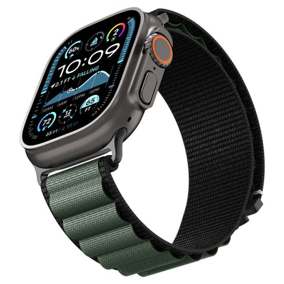 Pas Spigen WBF1 za Apple Watch 49mm / 46mm / 45mm / 44mm Series, črno zelen