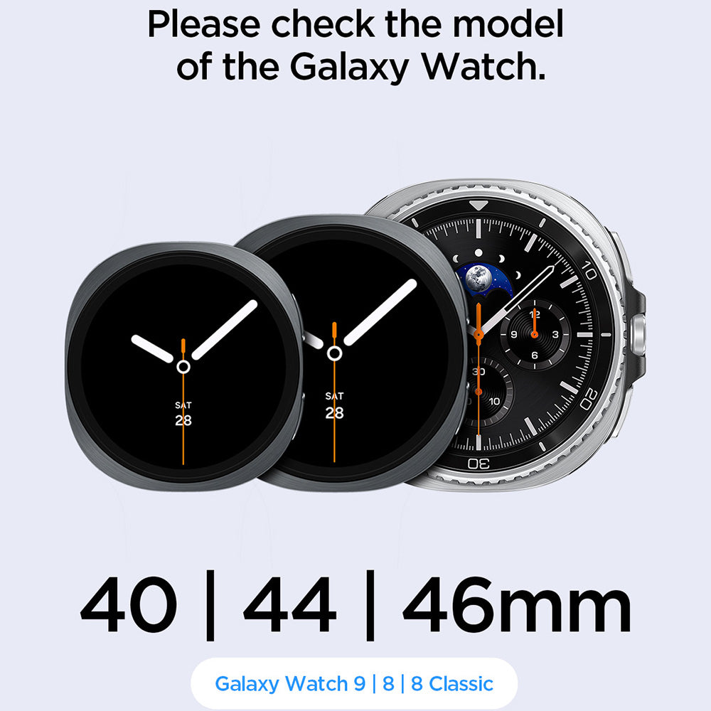 Pašček Spigen WBF1 za Samsung Galaxy Watch9 / Watch8 / Watch8 Classic Series, črn AMP11607