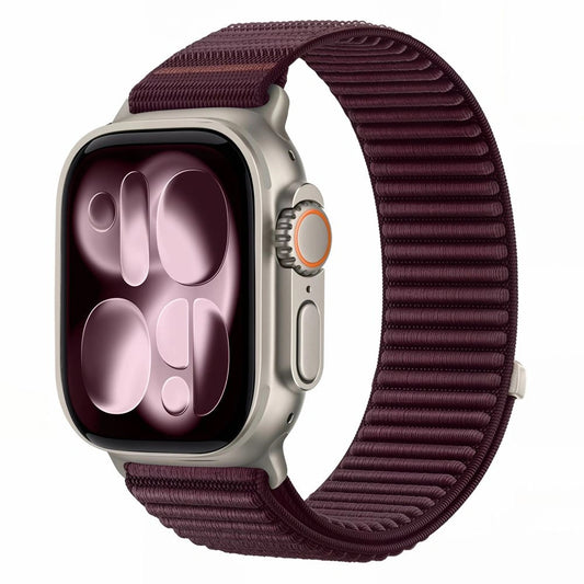 Pašček Tech-Protect NylonLoop za Apple Watch 49 mm / 46 mm / 45 mm / 44 mm Series, bordo rdeč