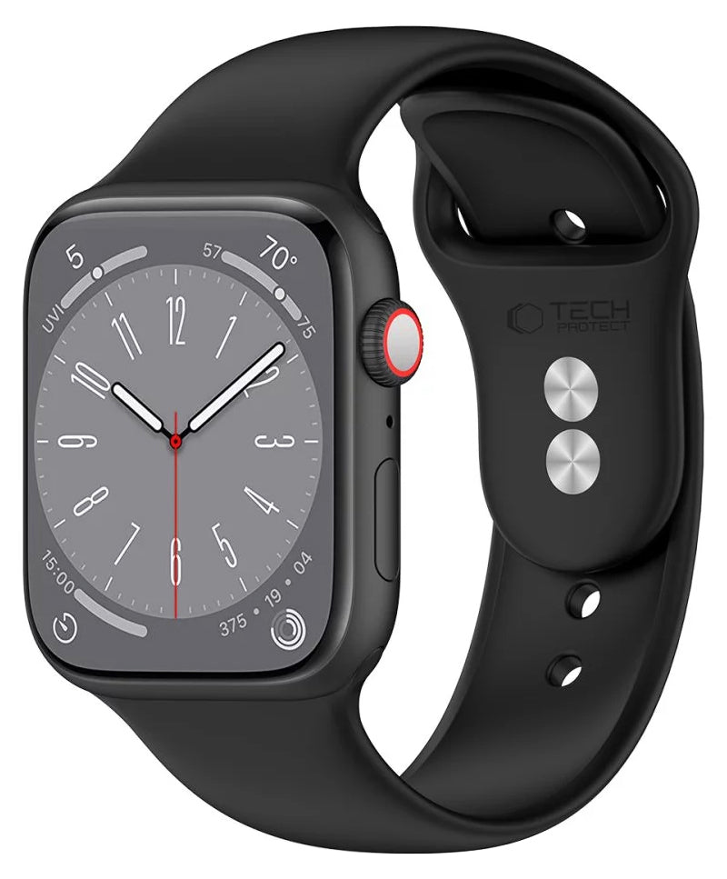 Pas Tech-Protect Silicone za Apple Watch 42mm / 41mm / 40mm Series, Črna