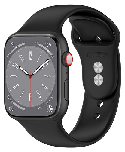 Pas Tech-Protect Silicone za Apple Watch 42mm / 41mm / 40mm Series, Črna