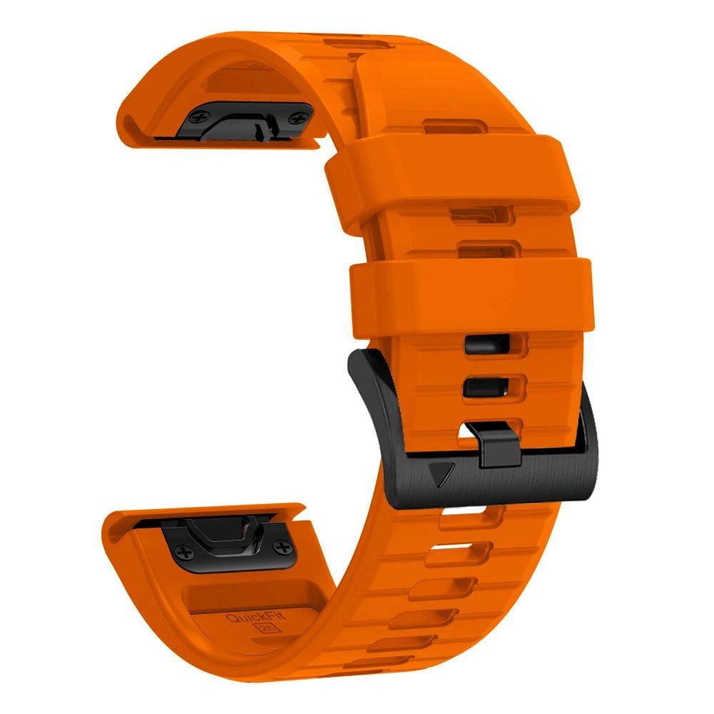Silikonski pašček Techsuit za Garmin Fenix 5 / 6 / 6 Pro / 7 / 8 / 8 Pro / E / 9 / 9 Pro, oranžen