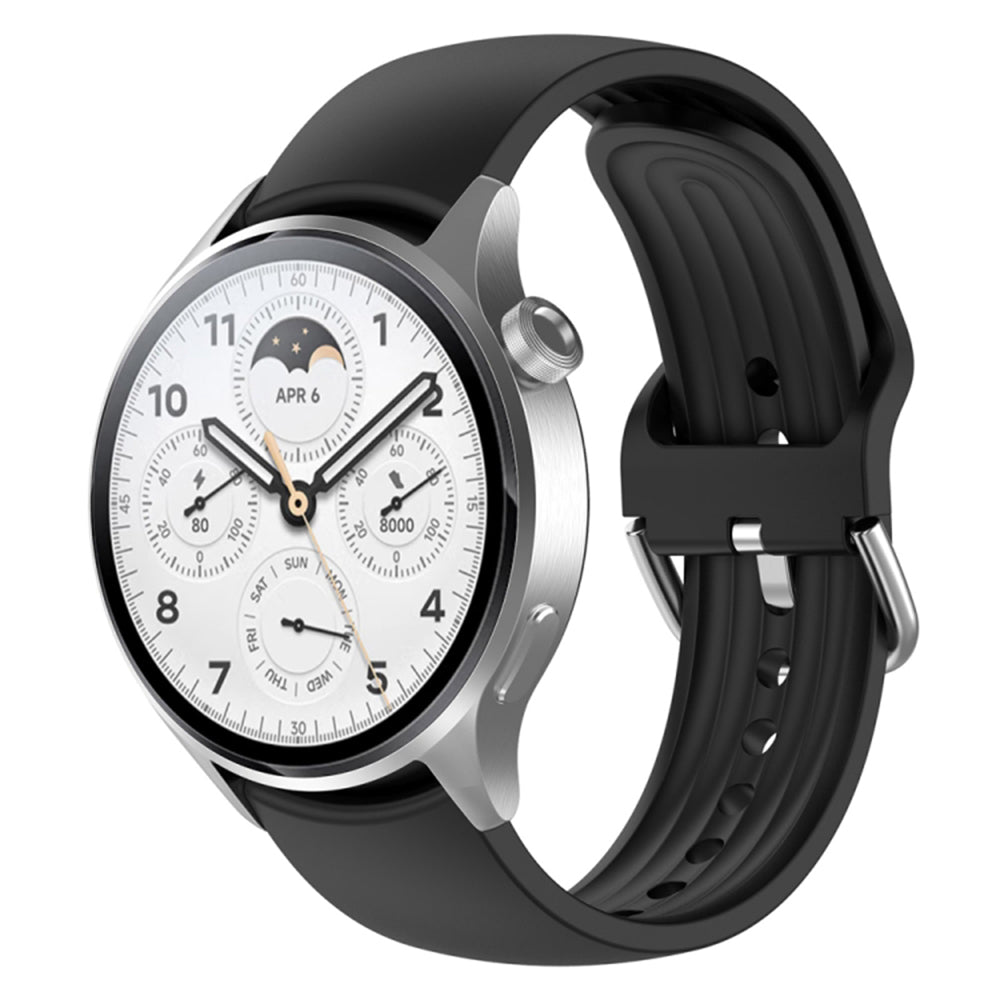 Pas Techsuit W003 za Huawei Watch / Xiaomi Watch Series, 22mm, Črna