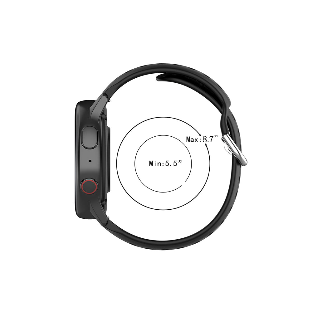 Pas Techsuit W004 za Samsung Galaxy Watch / Huawei Watch Series, 20mm, Črna