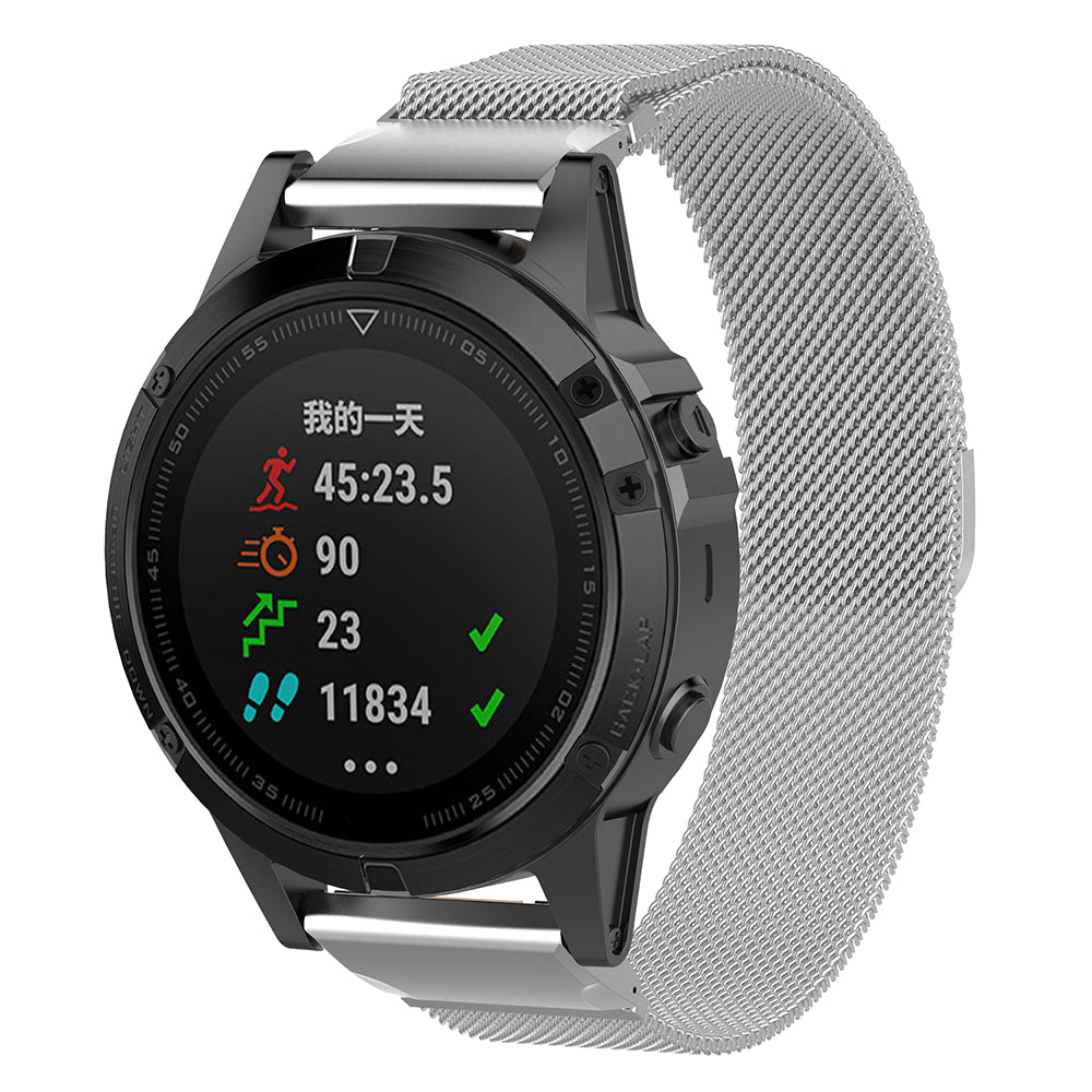 Pas Techsuit W009 za Garmin Watch Fenix / Forerunner Series, 22mm, Srebrn.