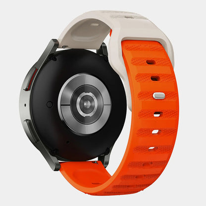 Pas Techsuit W050 za Huawei Watch / Xiaomi Watch Series, 22mm, Oranžno Bež